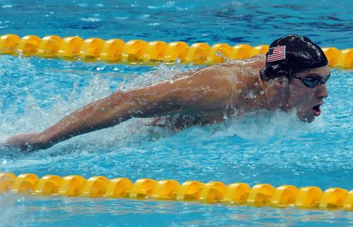 菲尔普斯获得男子400米个人混合泳金牌(组图)