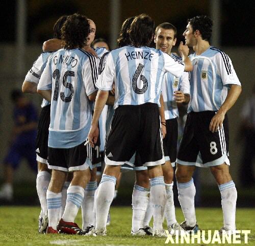 美洲杯阿根廷队晋级决赛组图